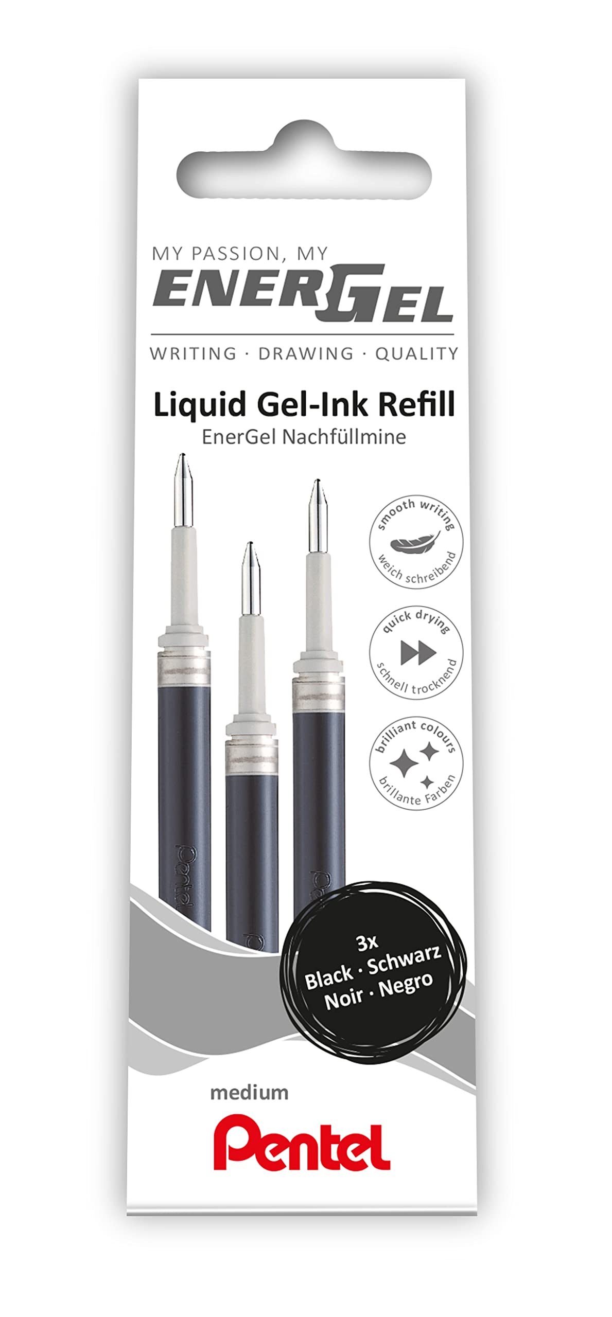 pentel-energel-lr7-lot-de-3-recharges-gel-0-7-mm-noires image 1