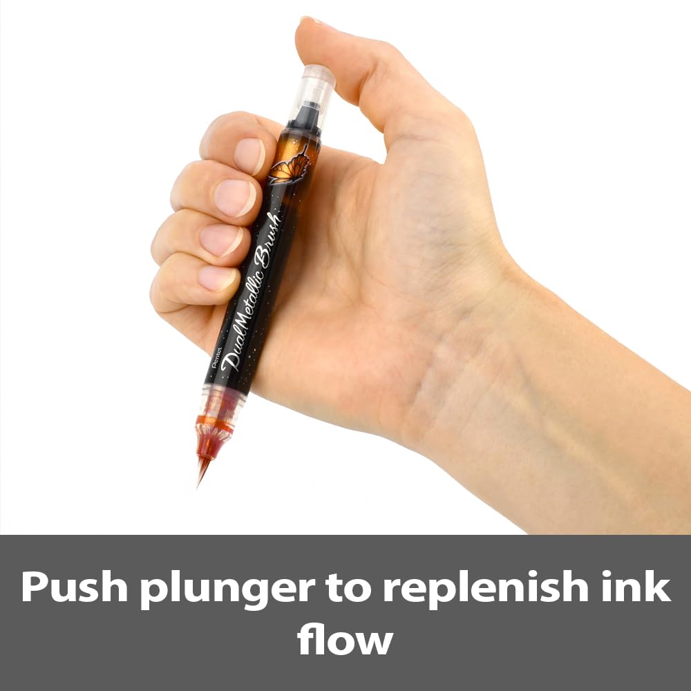 pentel-arts-dual-metallic-brush-xgfh-feutre-pinceau-encre-gel-m-tallis-e-orange- image 6
