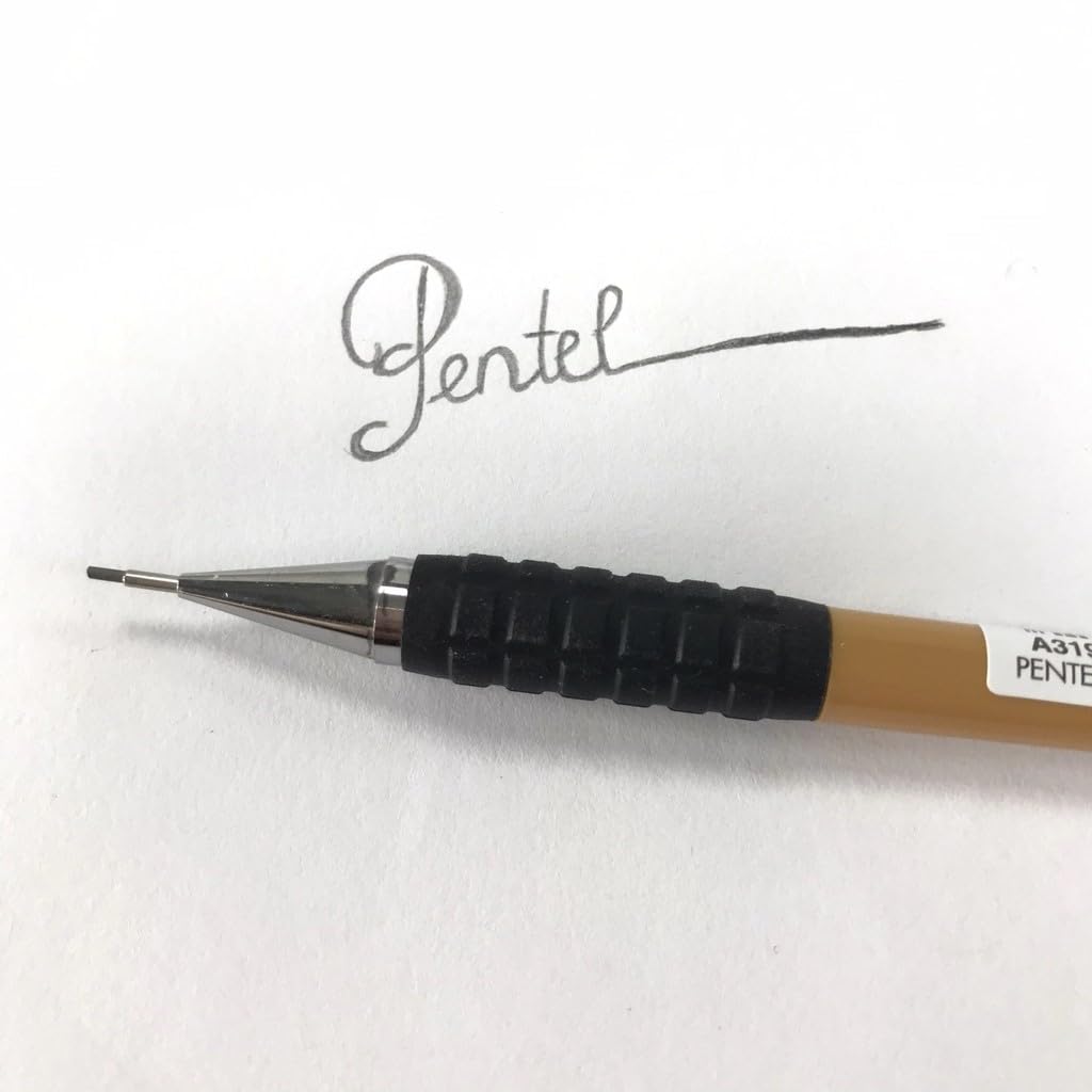 pentel-hi-graph-porte-mine-0-9-mm-canon-fixe-4-mm-corps-ocre-lot-de-12 image 6