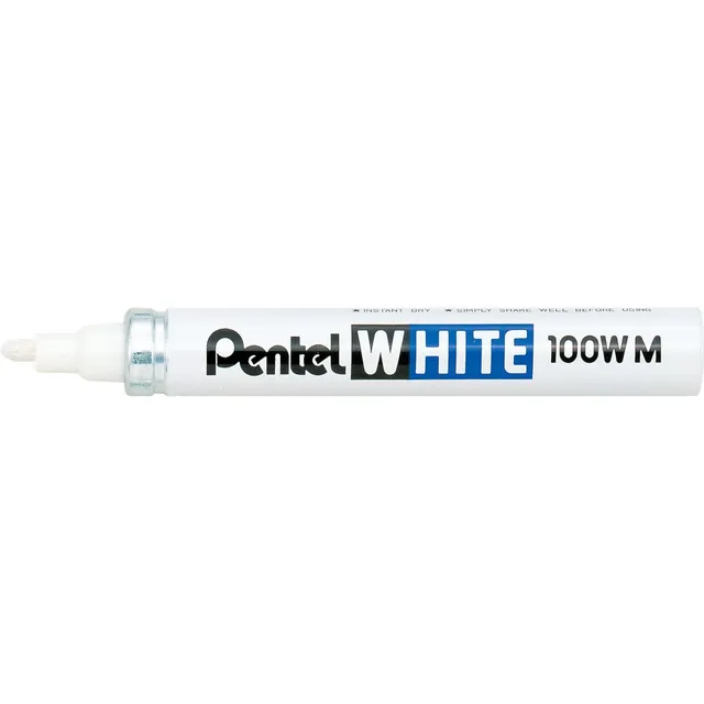 pentel-x100w-m-marqueur-peinture-blanc-pointe-conique-moyenne-3-9-mm image 1