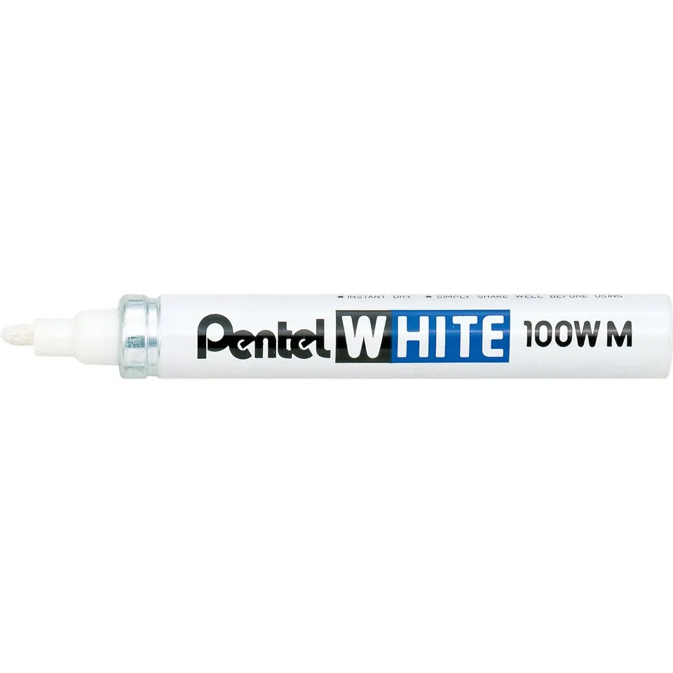 pentel-x100w-m-marqueur-peinture-blanc-pointe-conique-moyenne-3-9-mm image 1