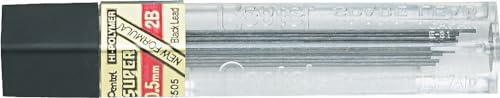 pentel-c505-mines-hi-polymer-super-0-5-mm-2b-lot-de-12-tuis-de-12 image 2
