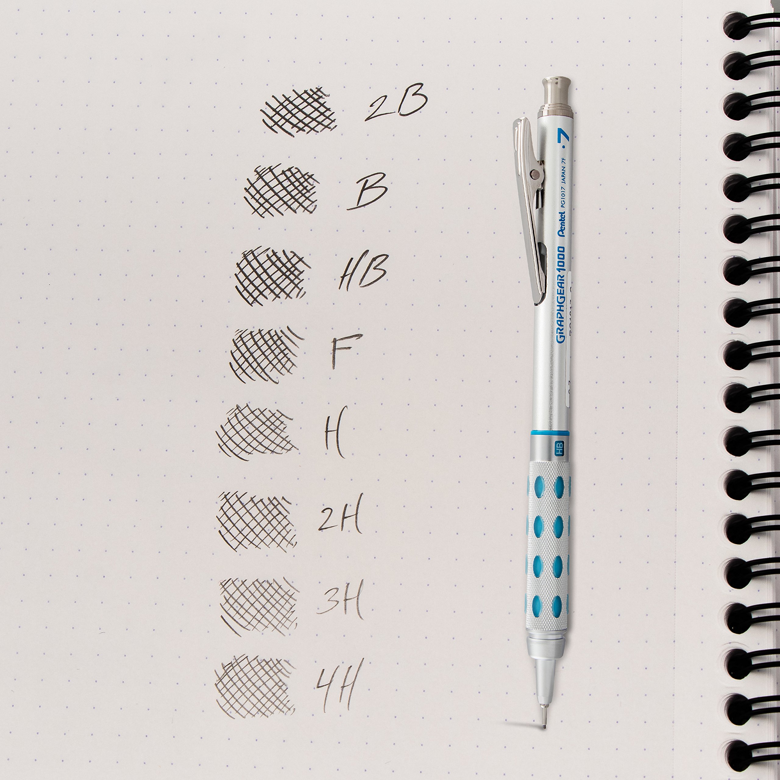 pentel-50-h-mines-0-7-mm-h-lot-de-12-tuis-hi-polymer-super image 7