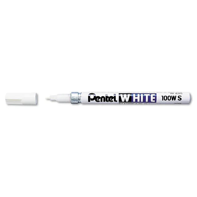 pentel-100-ws-white-marqueur-peinture-blanc-ind-l-bile-pointe-conique-fine-1-3-m image 1