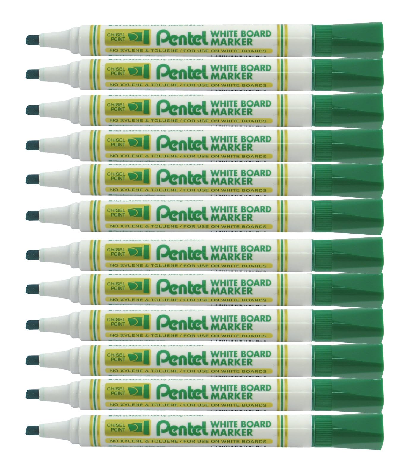 pentel-mw86-b-lot-de-12-marqueurs-tableau-blanc-pointe-biseaut-e-rouge image 4