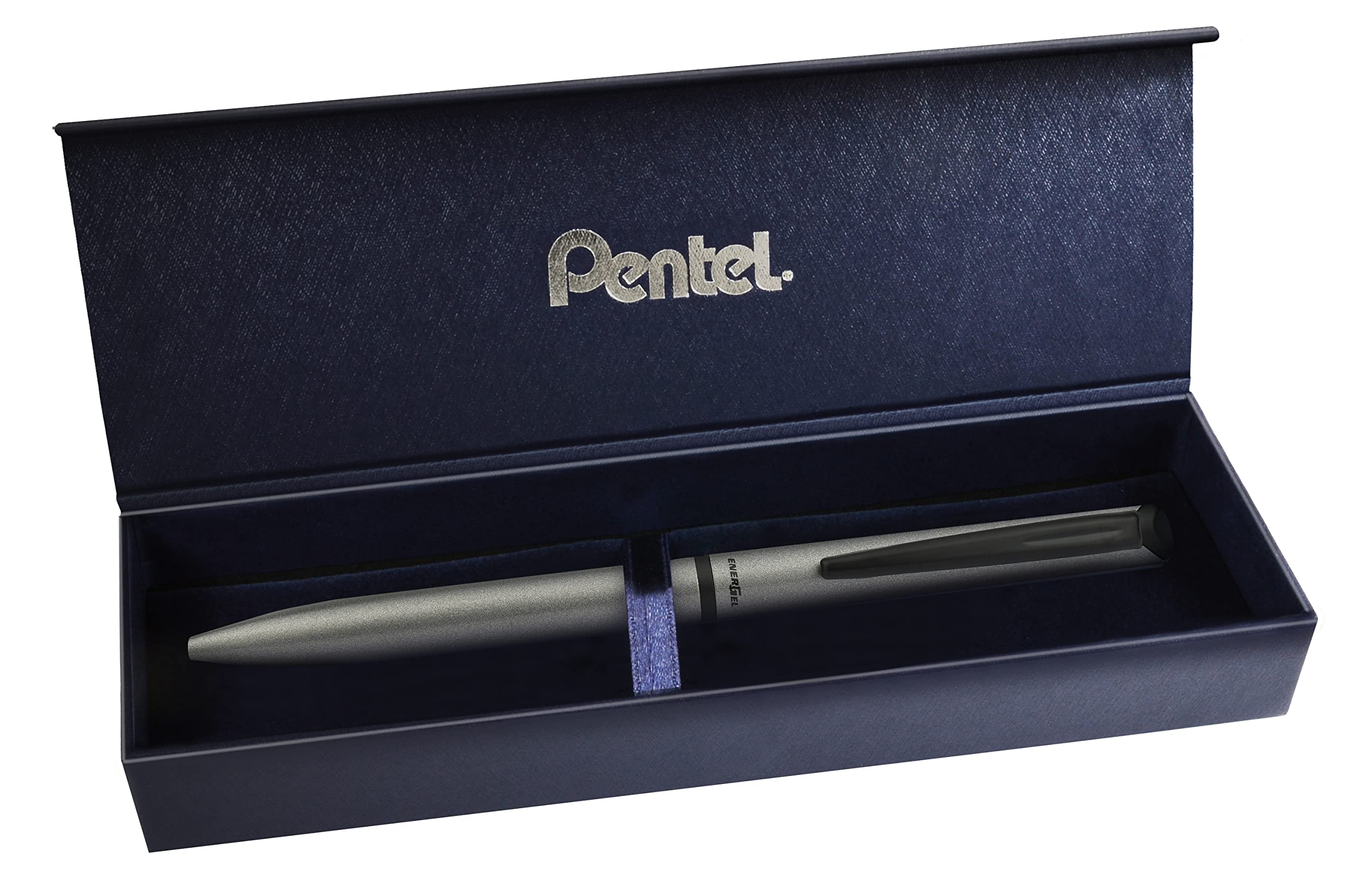pentel-energel-bl2507-roller-gel-r-tractable-0-7-mm-corps-m-tal-gris-mat-et-noir image 2