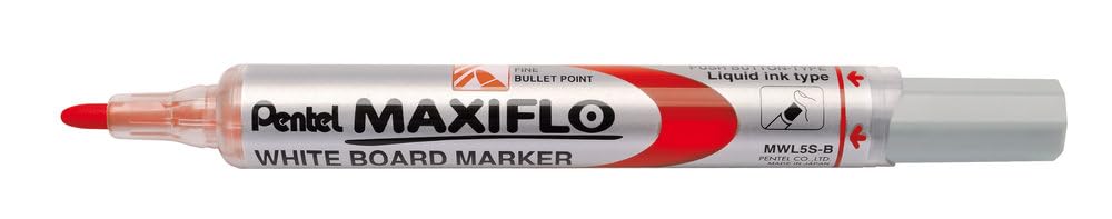 pentel-maxiflo-lot-de-3-marqueurs-tableau-blanc-pointe-ogive-moyenne-noir-bleu-r image 4