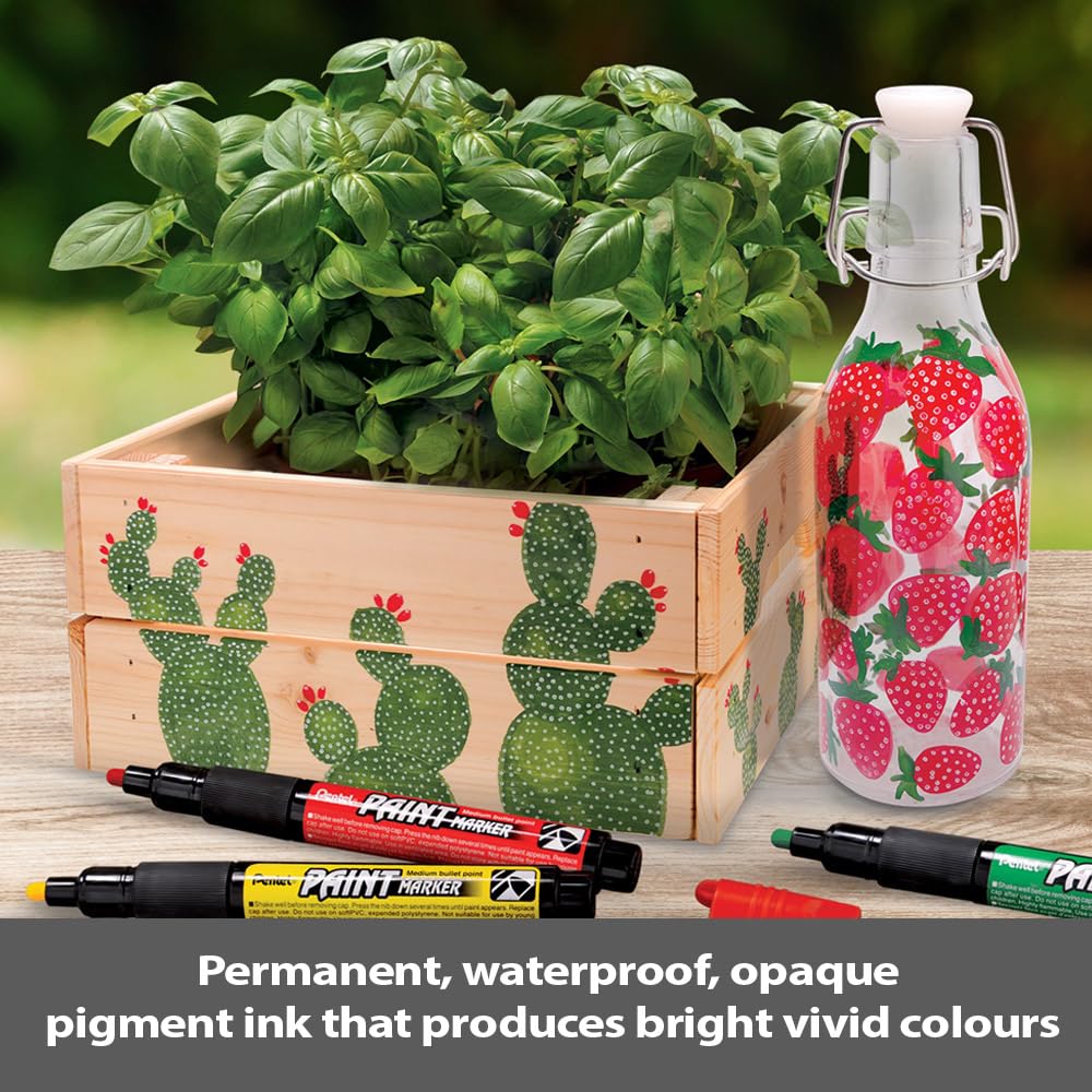 pentel-paint-marker-lot-de-12-marqueurs-peinture-permanents-blancs-pointe-4-mm image 3