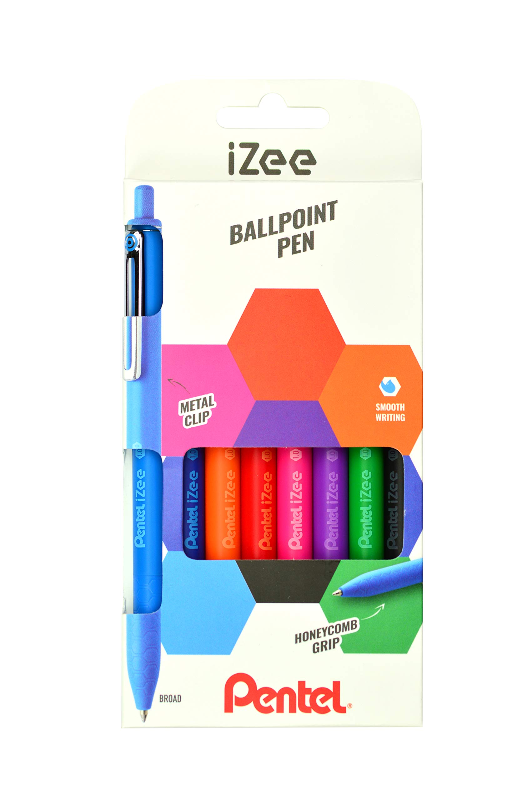 pentel-izee-bx470-lot-de-12-stylos-bille-r-tractables-1-0-mm-bleu image 8