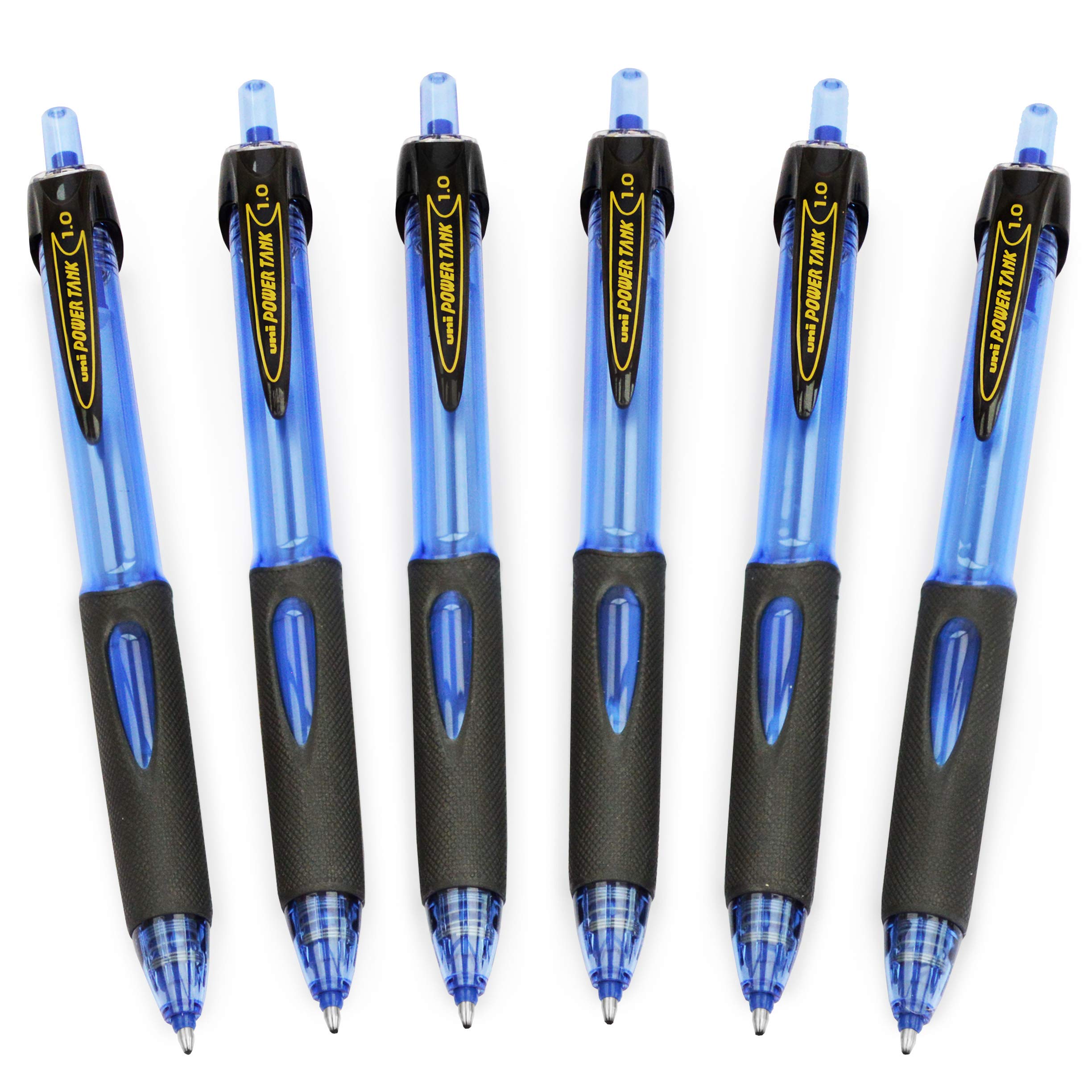 uni-ball-power-tank-sn-220sf-stylo-bille-r-tractable-1-0-mm-encre-bleue-lot-de-6 image 1