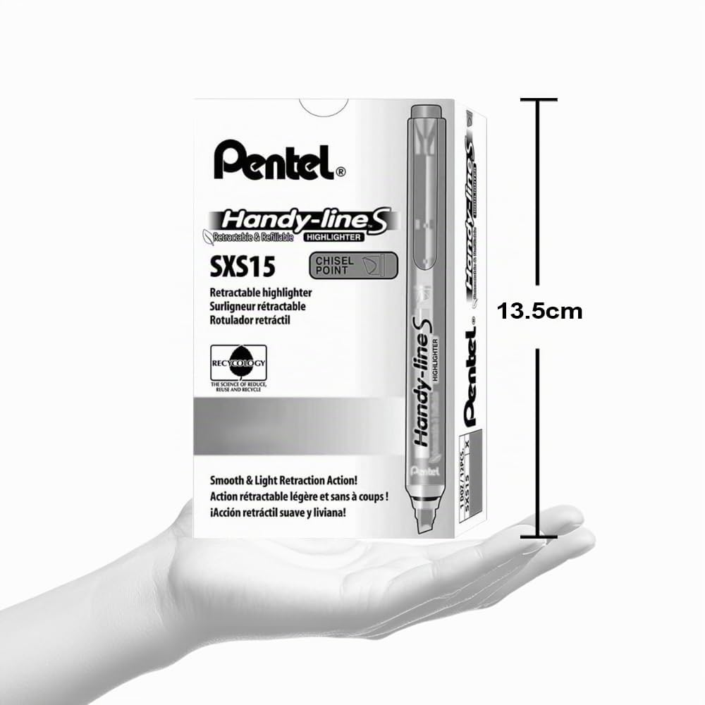 pentel-handy-line-s-surligneur-r-tractable-rechargeable-jaune image 7