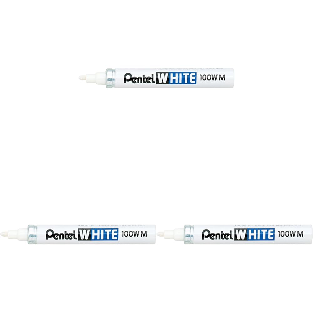 pentel-x100w-m-marqueur-peinture-blanc-pointe-conique-moyenne-3-9-mm image 2