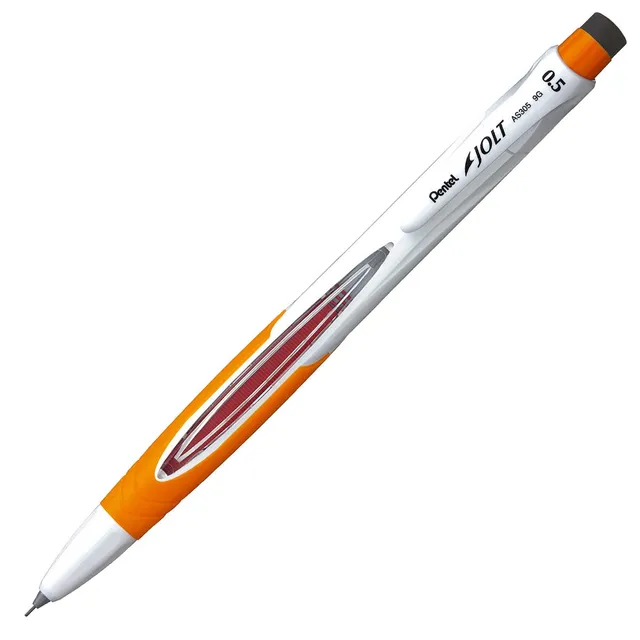 pentel-jolt-porte-mines-0-5-mm-orange-blanc-lot-de-12 image 1