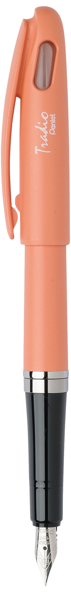 pentel-tradio-trf97-pastel-orange-lot-de-12-stylos-plume-encre-bleue image 1