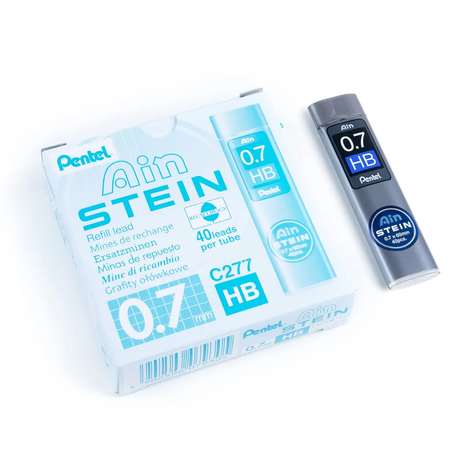 pentel-ain-stein-c277-hb-mines-0-7-mm-hb-lot-de-12-tuis-de-40 image 1