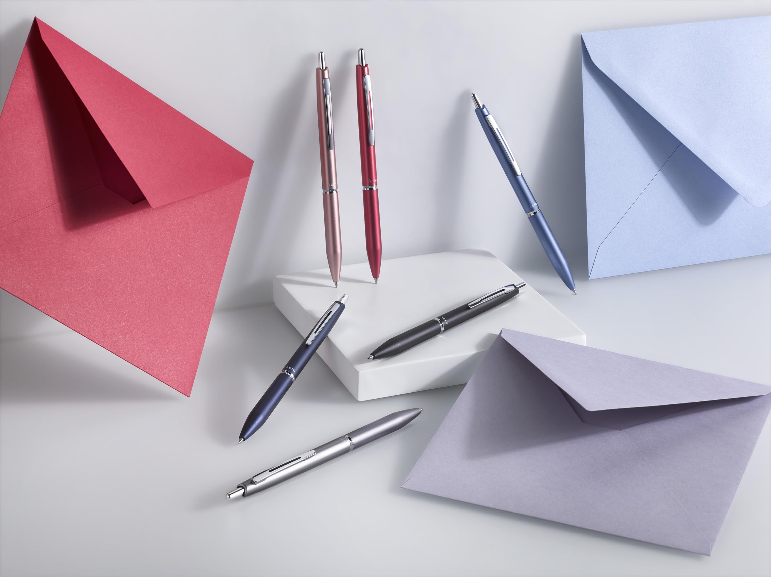 pilot-acro-1000-stylo-bille-premium-r-tractable-bleu-ciel-en-coffret-encre-noire image 3
