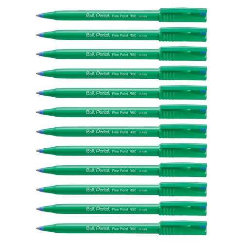 pentel-ball-r50-feutre-bille-0-8-mm-bleu-pack-de-12 image 8