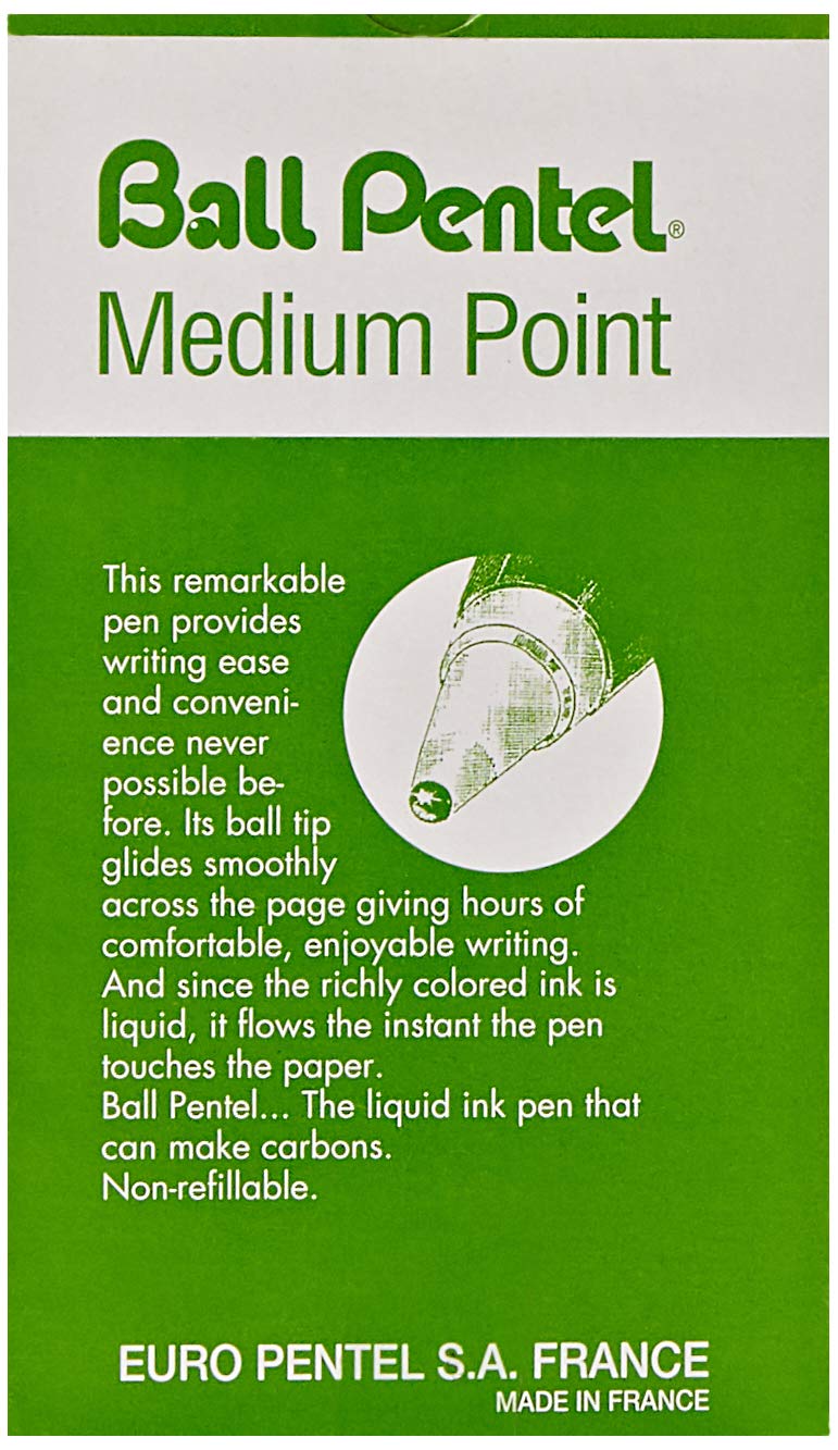 pentel-ball-r510-feutre-bille-medium-vert-bille-1-0-mm-trait-0-5-mm image 2