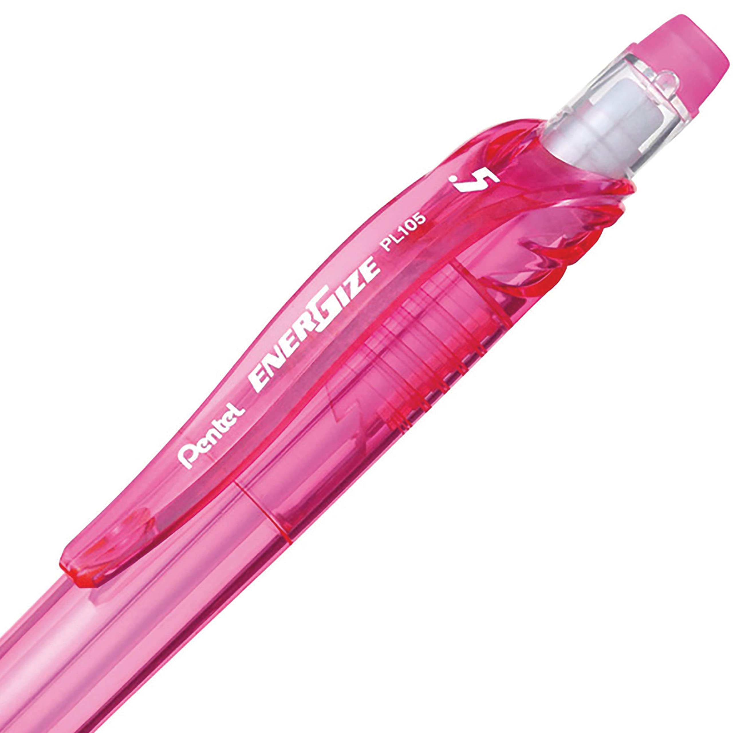 pentel-pl105-p-porte-mine-aluminium-rose-lot-de-12 image 2