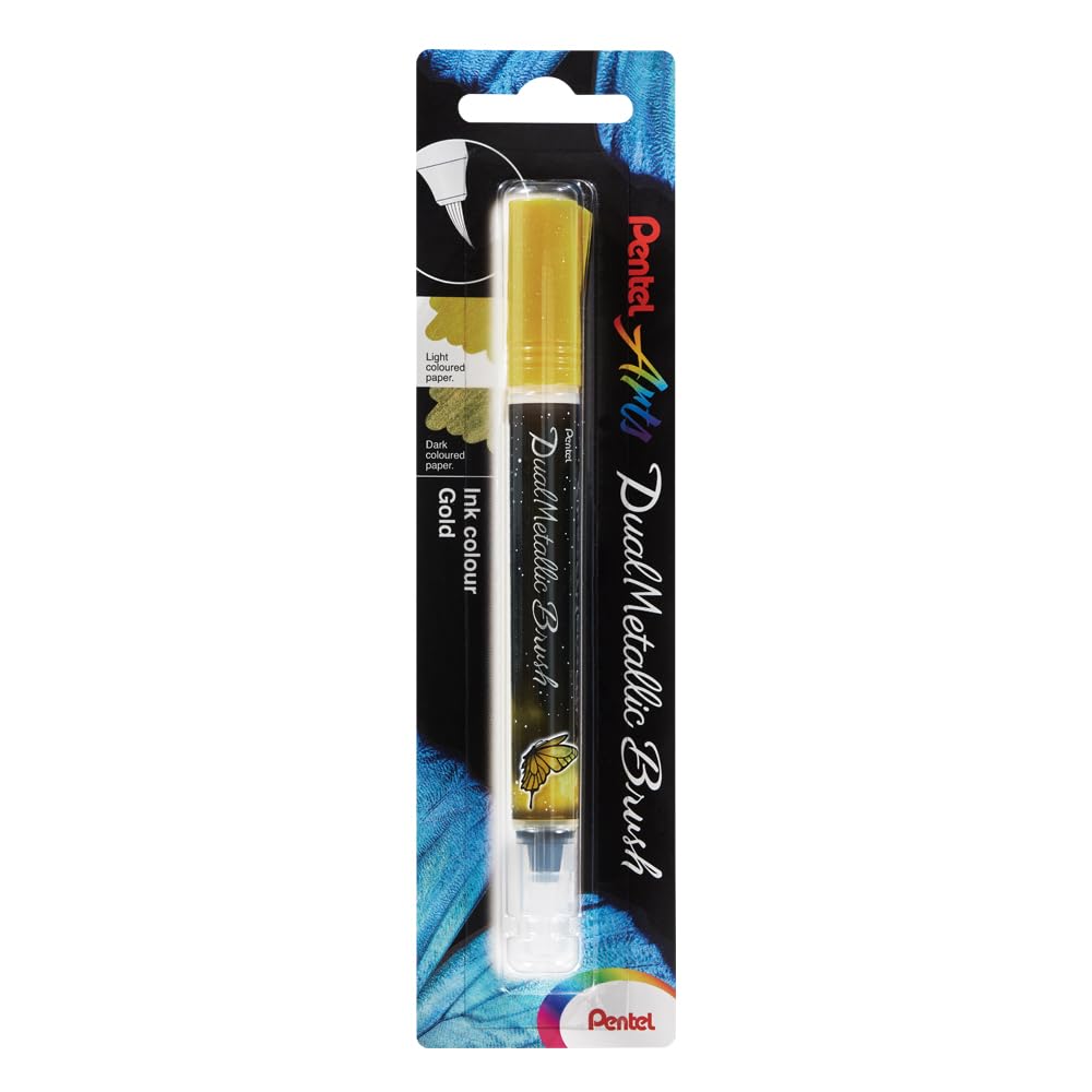 pentel-arts-dual-metallic-brush-xgfh-feutre-pinceau-gel-m-tallis-or image 1