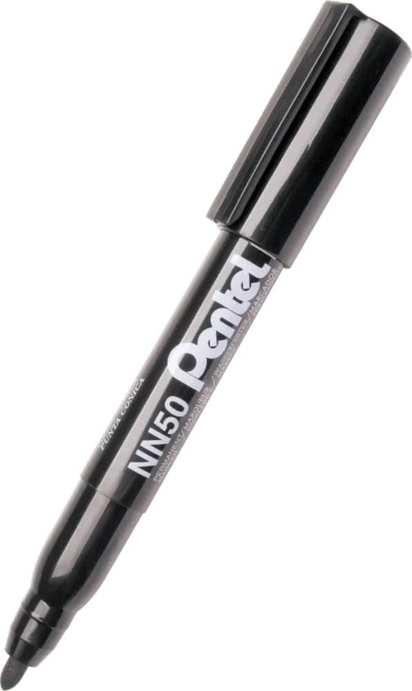 pentel-nn50-a-marqueur-permanent-pointe-conique-moyenne-noir-lot-de-12 image 2