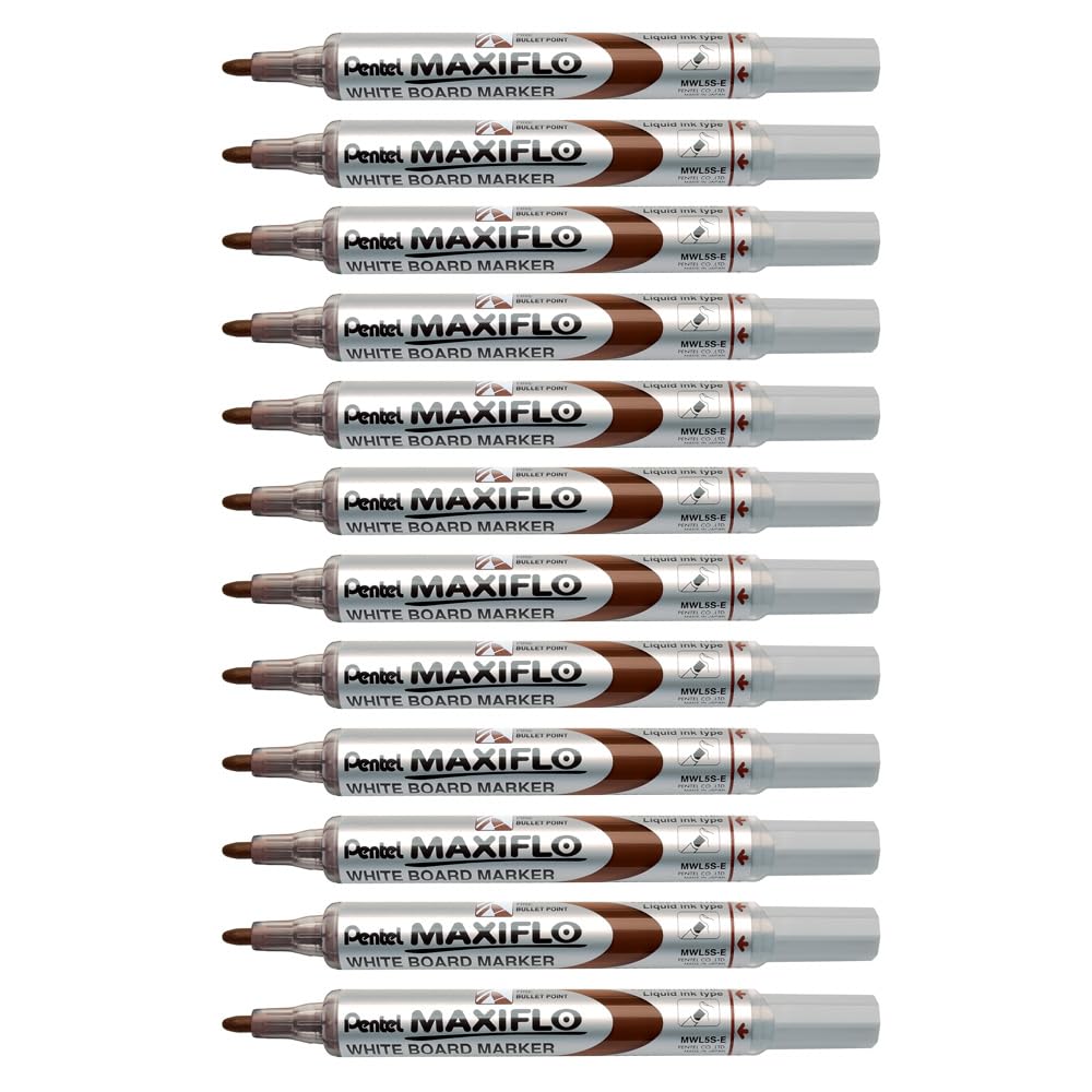 pentel-maxiflo-mwl5s-marqueur-tableau-blanc-jaune-lot-de-12-pointe-conique image 5