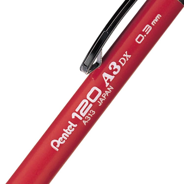 pentel-hi-graph-porte-mines-0-3-mm-canon-fixe-4-mm-rouge-lot-de-12 image 8