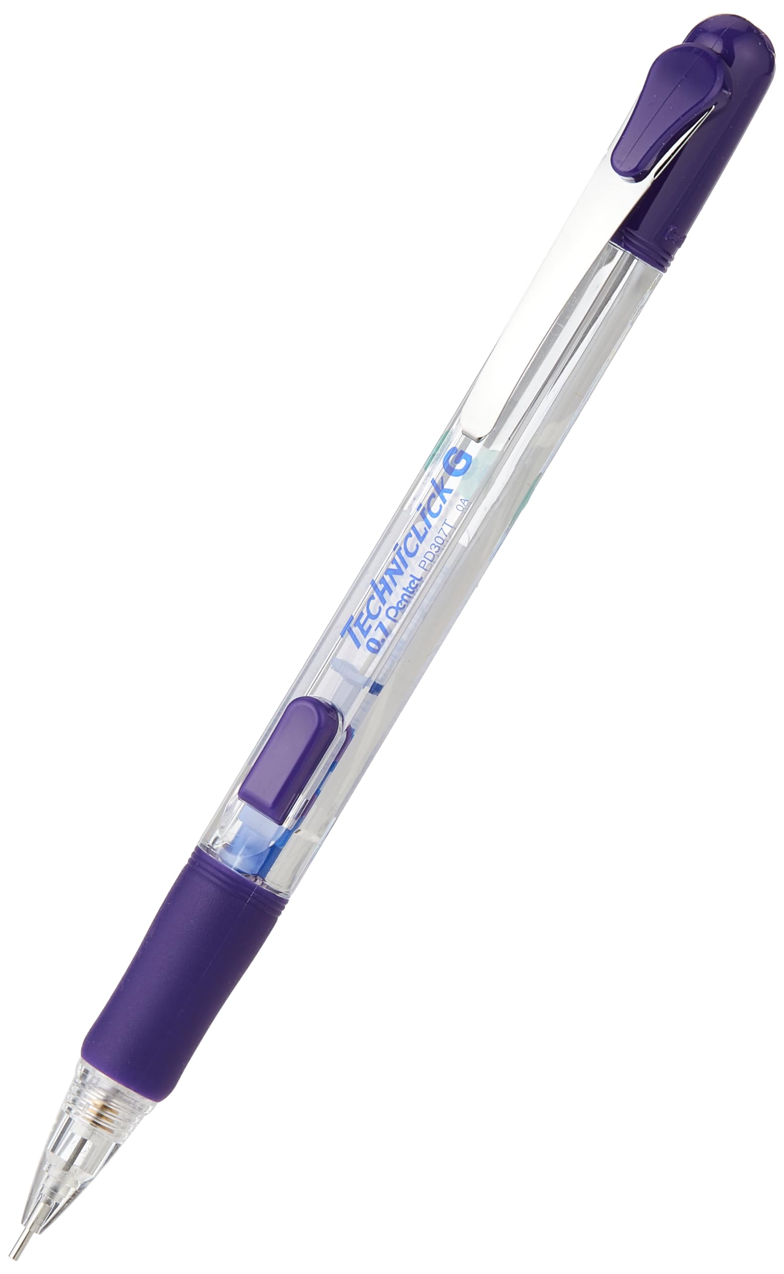 pentel-techniclick-pd307t-v-lot-de-12-porte-mines-0-7-mm-violets-bouton-lat-ral image 2