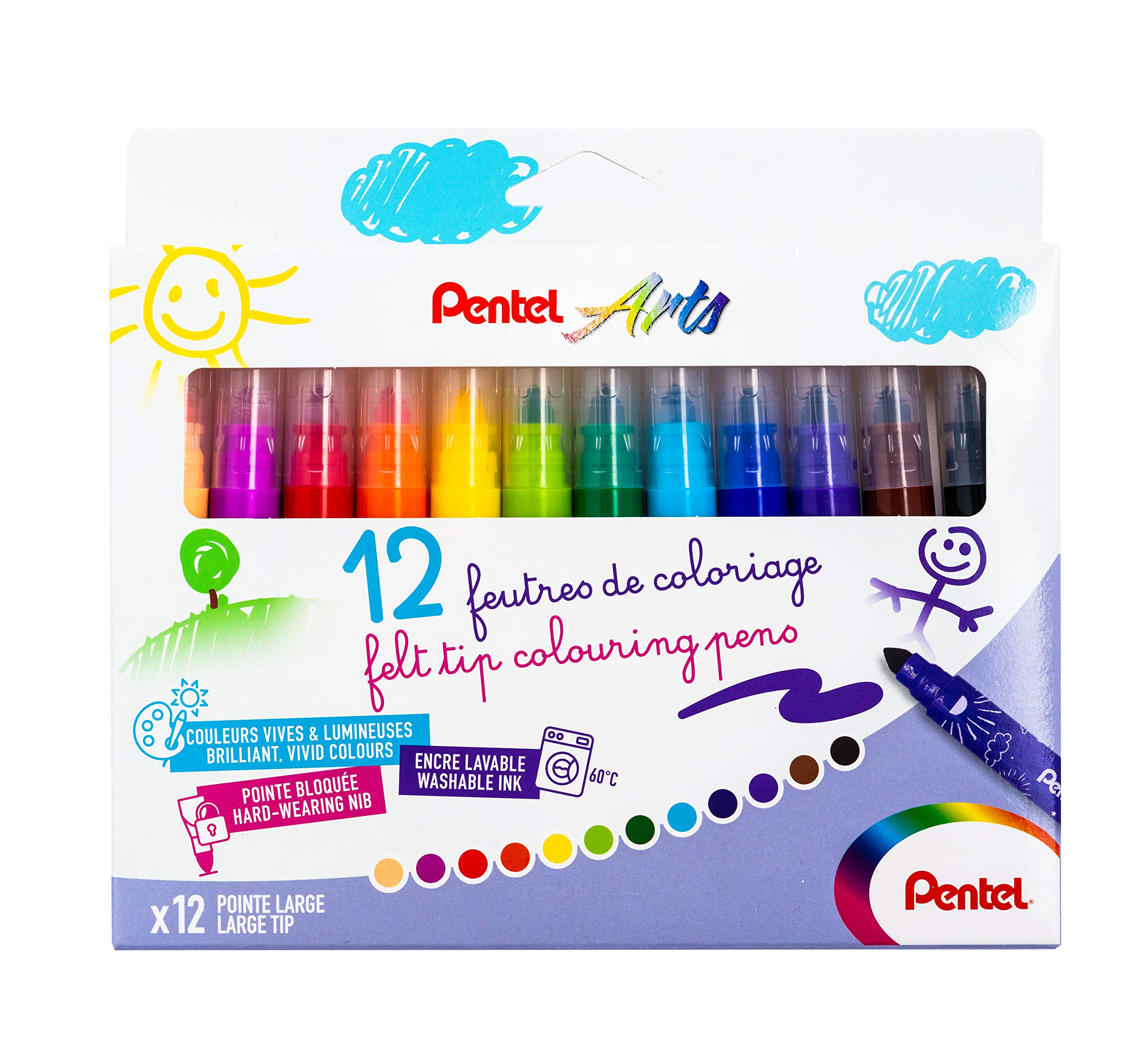 pentel-arts-scs2e-12-feutres-de-coloriage-lavables-pack-12-couleurs image 7