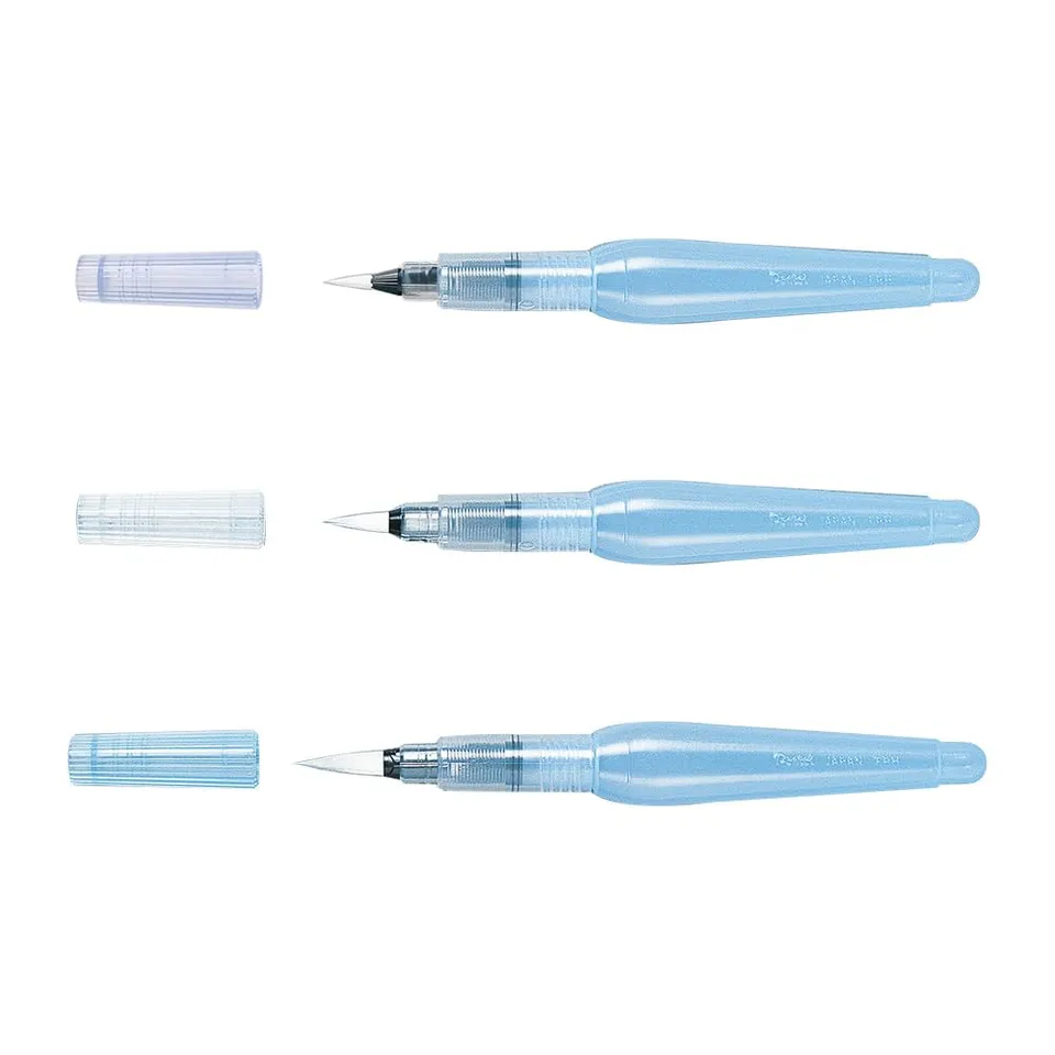 pentel-aquash-brush-frh-pinceau-r-servoir-d-eau-10-ml-lot-de-3-fin-moyen-large image 1