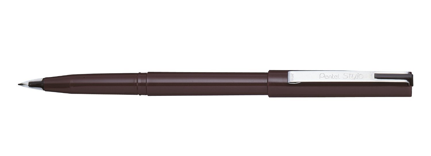 pentel-jm20-tradio-feutre-plume-encre-noire-lot-de-12 image 1