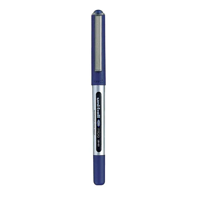 uni-ball-eye-ub-150-roller-encre-liquide-bleue-pointe-m-tal-ultra-fine-lot-de-12 image 1