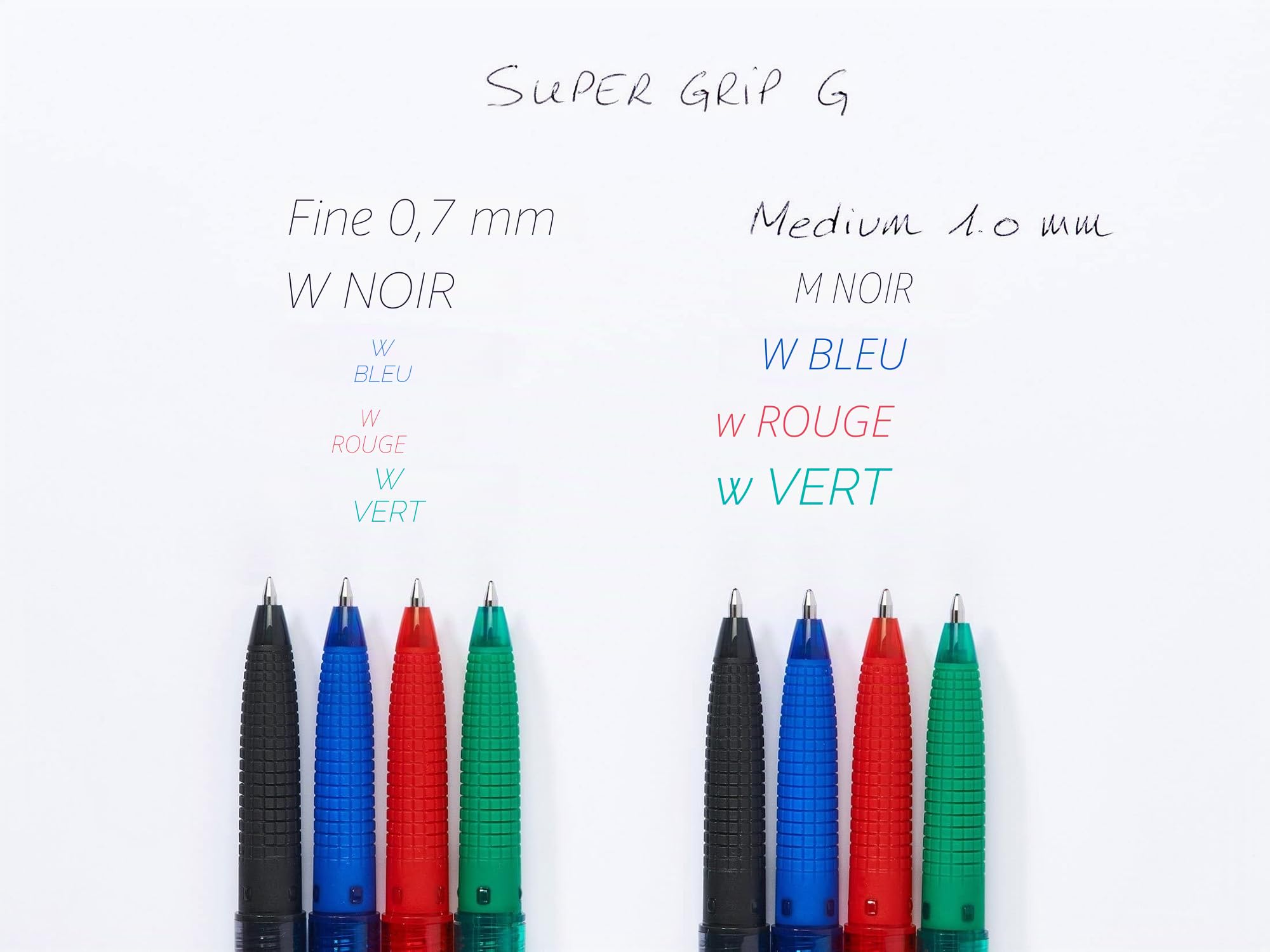 pilot-super-grip-g-lot-de-12-stylos-bille-r-tractables-pointe-moyenne-1-mm-4-ble image 5