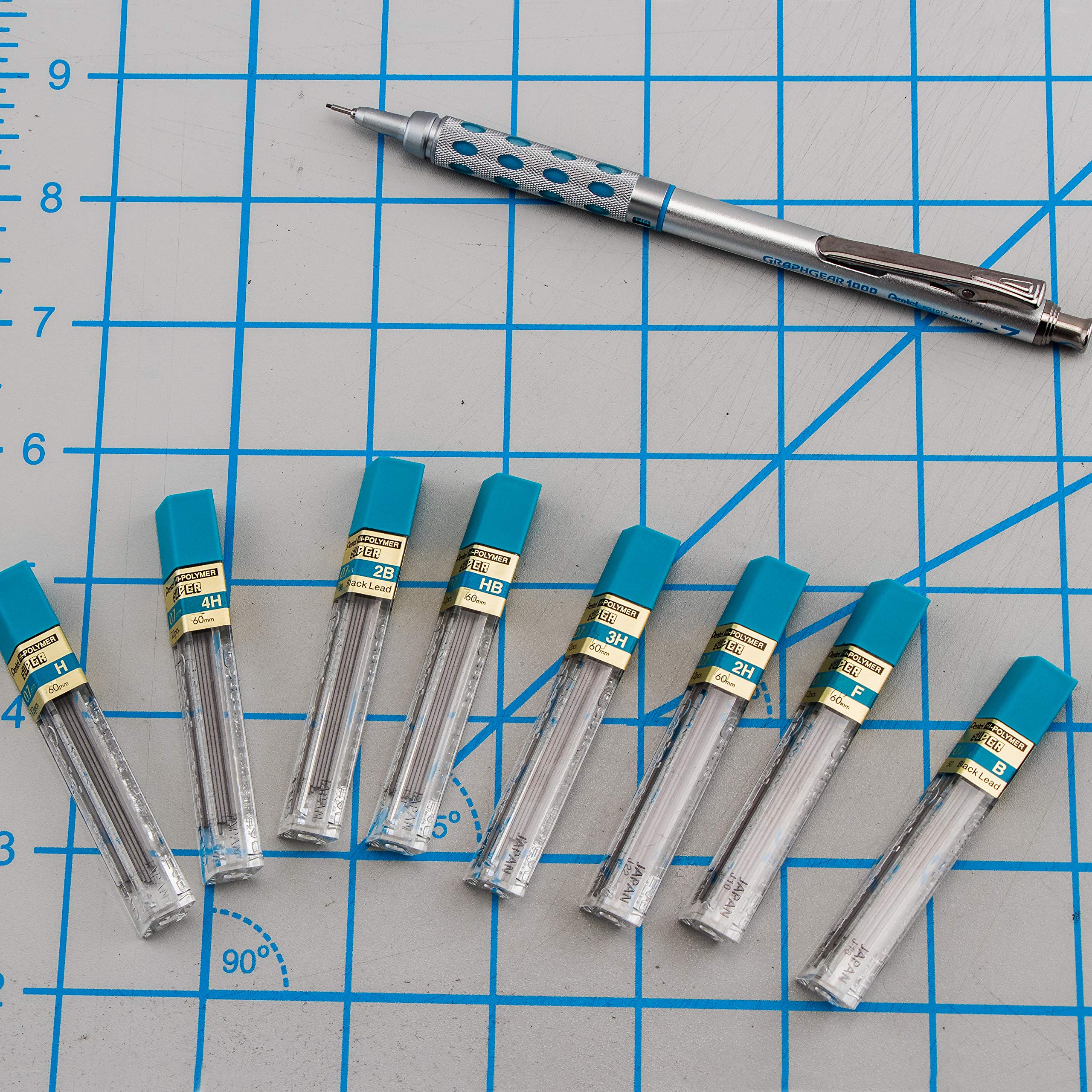 pentel-50-h-mines-0-7-mm-h-lot-de-12-tuis-hi-polymer-super image 4