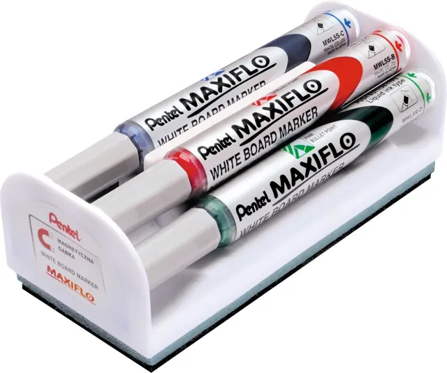 pentel-maxiflo-marqueur-effa-able-brosse-4-couleurs-pointe-4-mm image 1