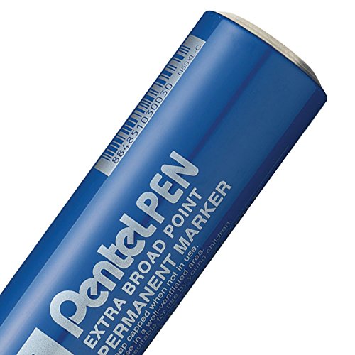 pentel-pen-n50xl-marqueur-permanent-extra-large-biseaut-lot-de-6-bleu image 8
