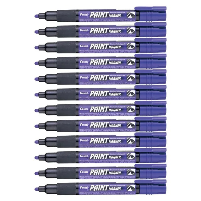 pentel-paint-marker-marqueur-peinture-violet-pointe-4-mm-lot-de-12 image 1