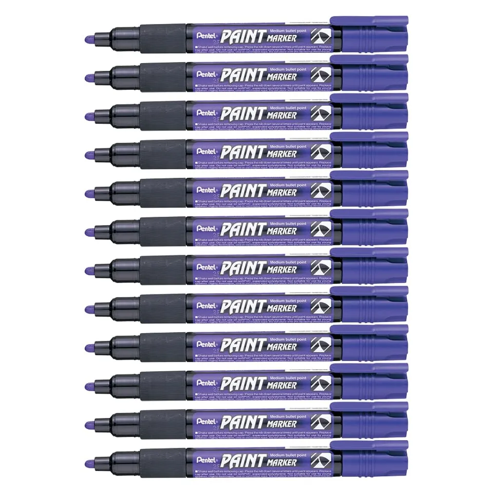 pentel-paint-marker-marqueur-peinture-violet-pointe-4-mm-lot-de-12 image 1