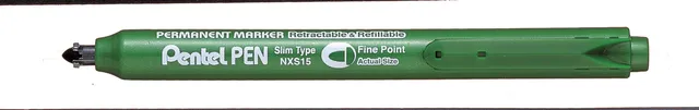 pentel-pen-nxs15-marqueur-permanent-r-tractable-vert-lot-de-12 image 1