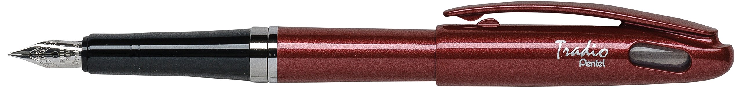 pentel-tradio-stylo-plume-rouge-brillant-trf96-lot-de-12 image 1
