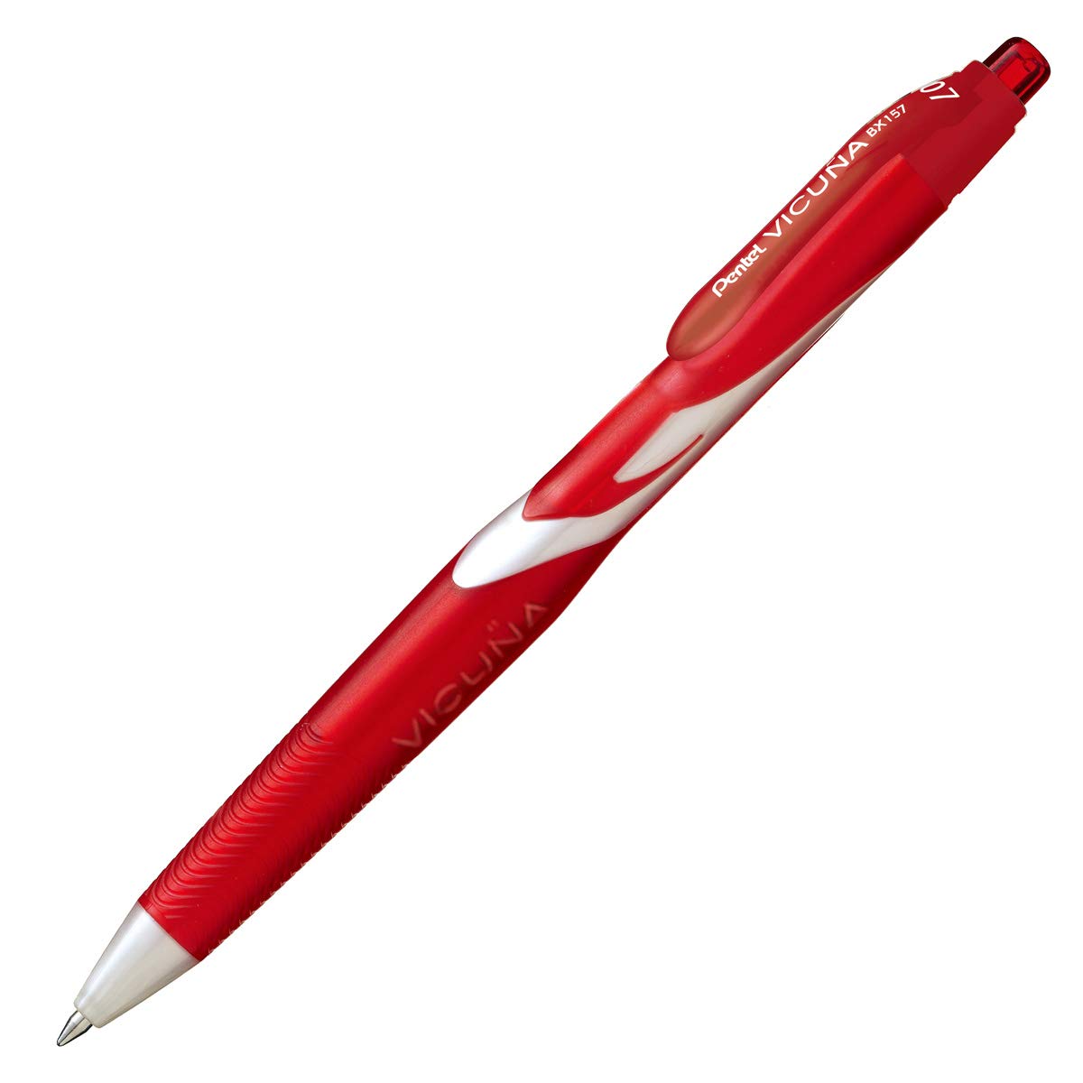 pentel-vicuna-stylo-bille-r-tractable-rose-lot-de-12-pointe-fine-0-7-mm image 3