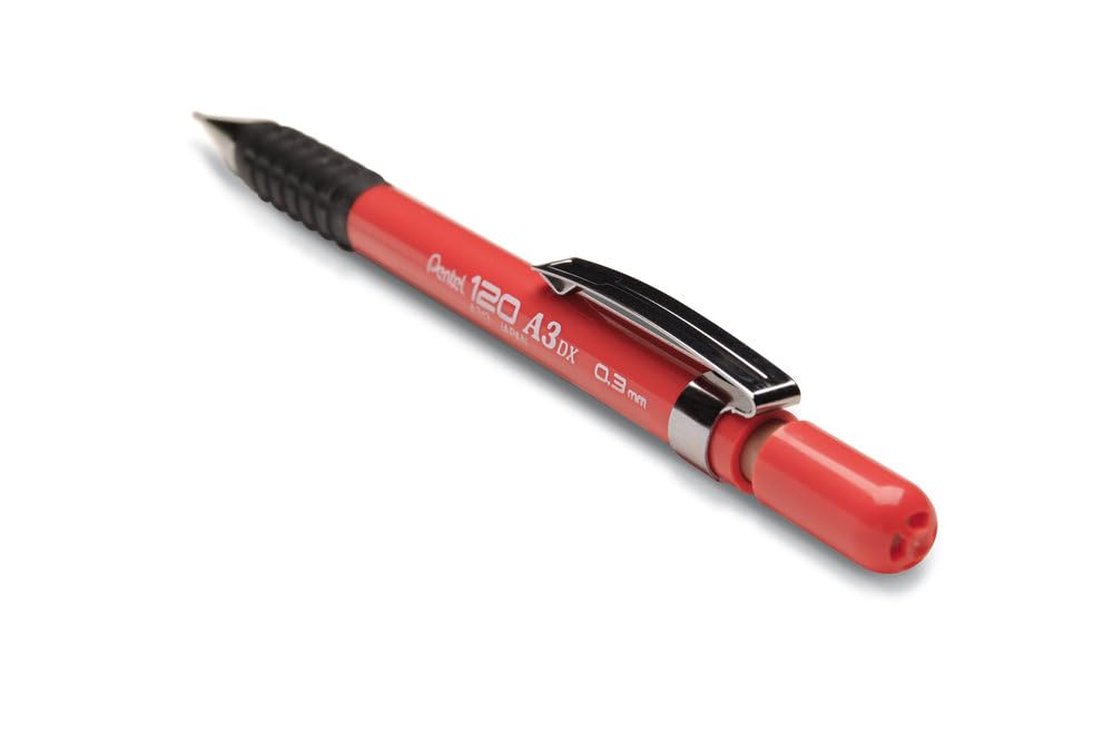 pentel-hi-graph-porte-mines-0-3-mm-canon-fixe-4-mm-rouge-lot-de-12 image 3