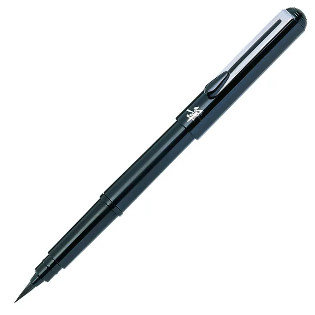 pentel-pocket-brush-gfkpn-stylo-pinceau-noir-4-cartouches-fp10 image 1