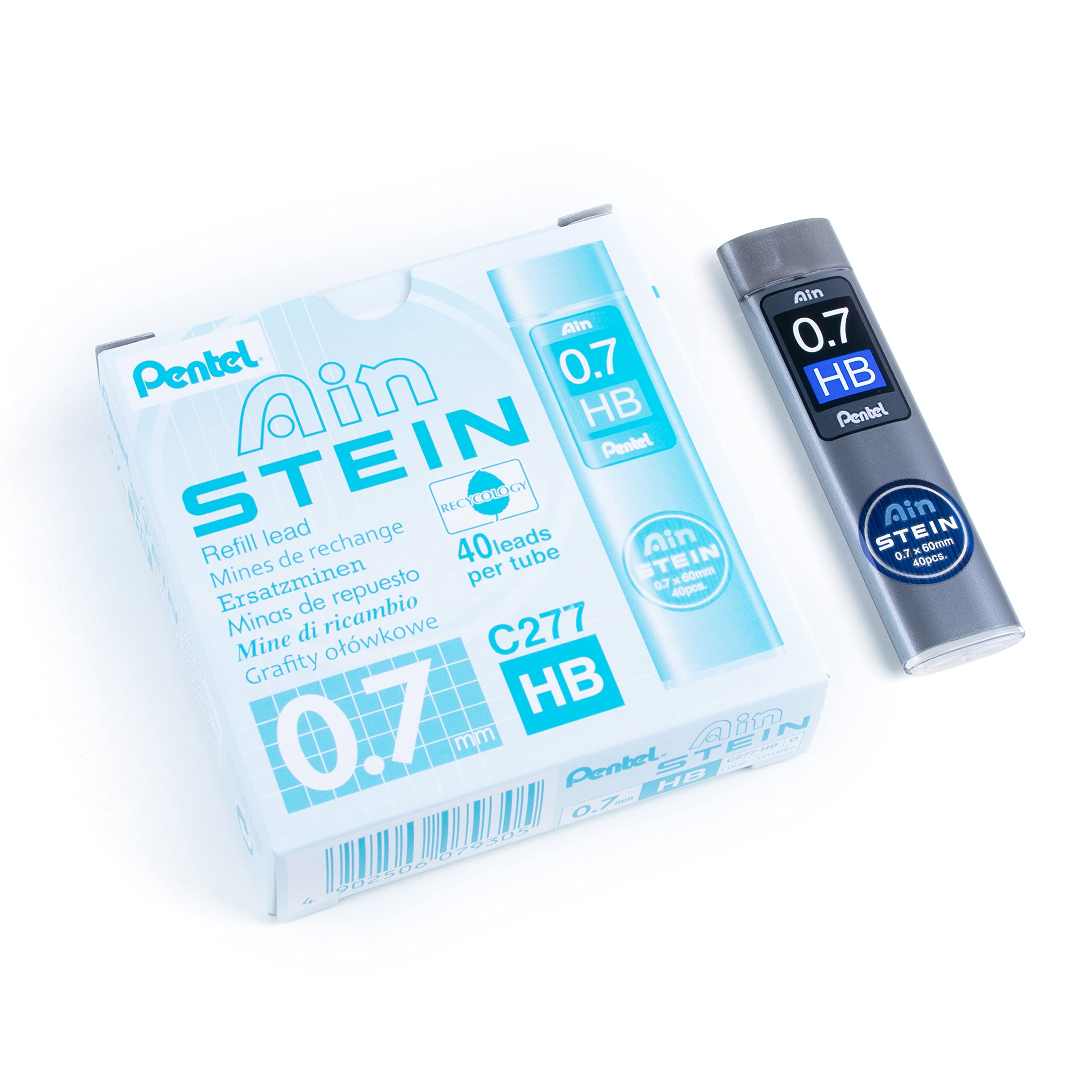 pentel-ain-stein-c277-hb-mines-0-7-mm-hb-lot-de-12-tuis-de-40 image 1