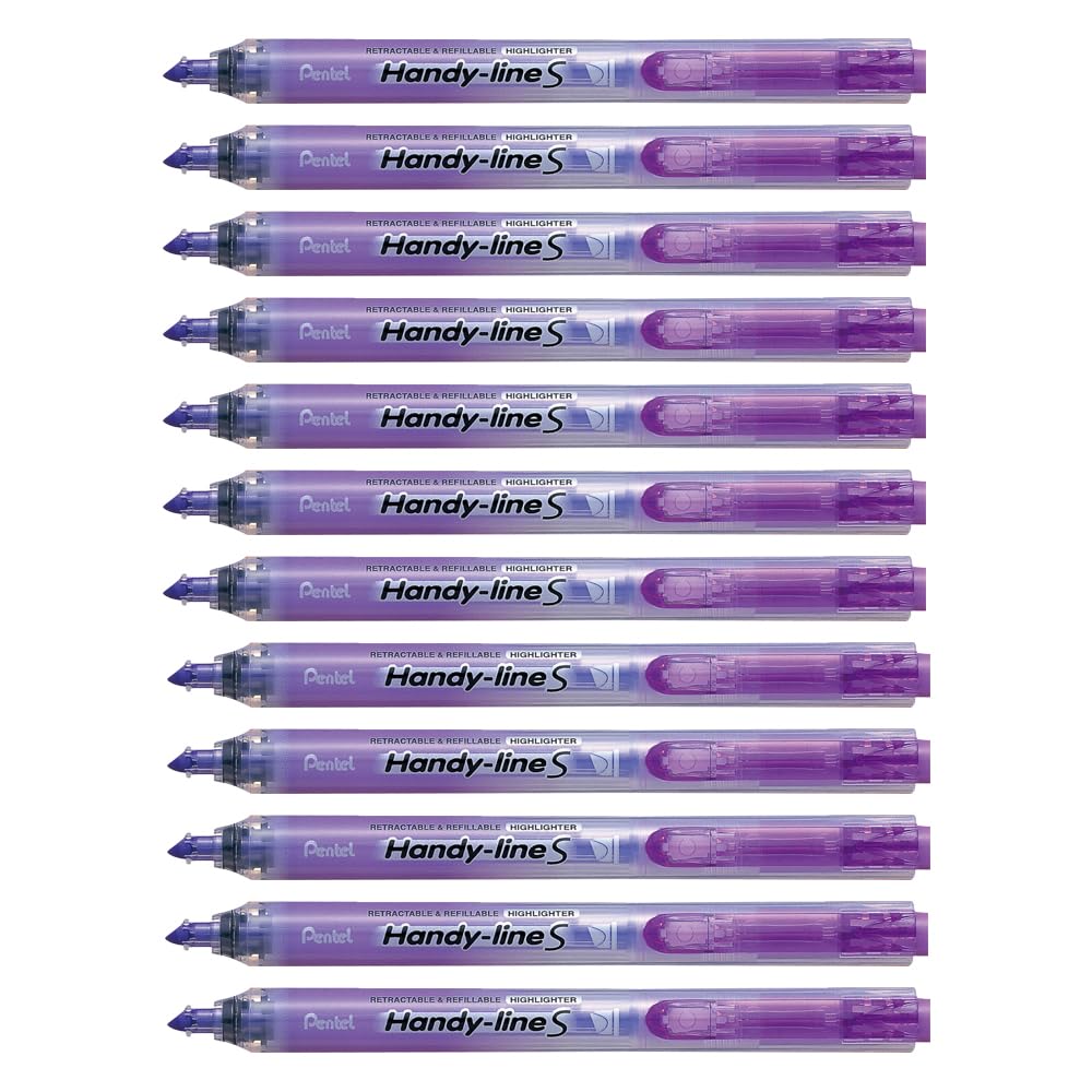 pentel-sxs15-handy-line-s-lot-de-12-surligneurs-r-tractables-roses-rechargeables image 8