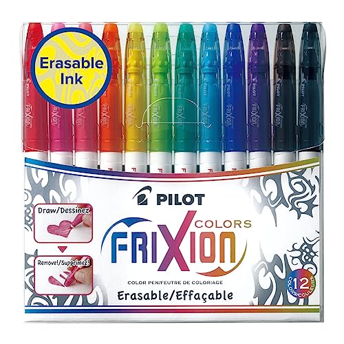 pilot-frixion-colors-feutres-effa-ables-pointe-moyenne-conique-lot-de-12-couleur image 6