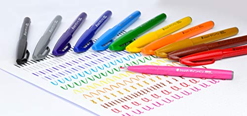 pentel-ses15-brush-sign-pen-feutre-pinceau-couleurs-assorties-tui-de-12 image 7