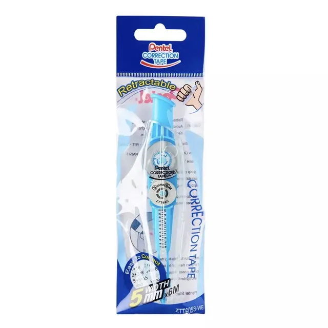pentel-correction-tape-ztt605-ruban-correcteur-r-tractable-5-mm-x-6-m image 1