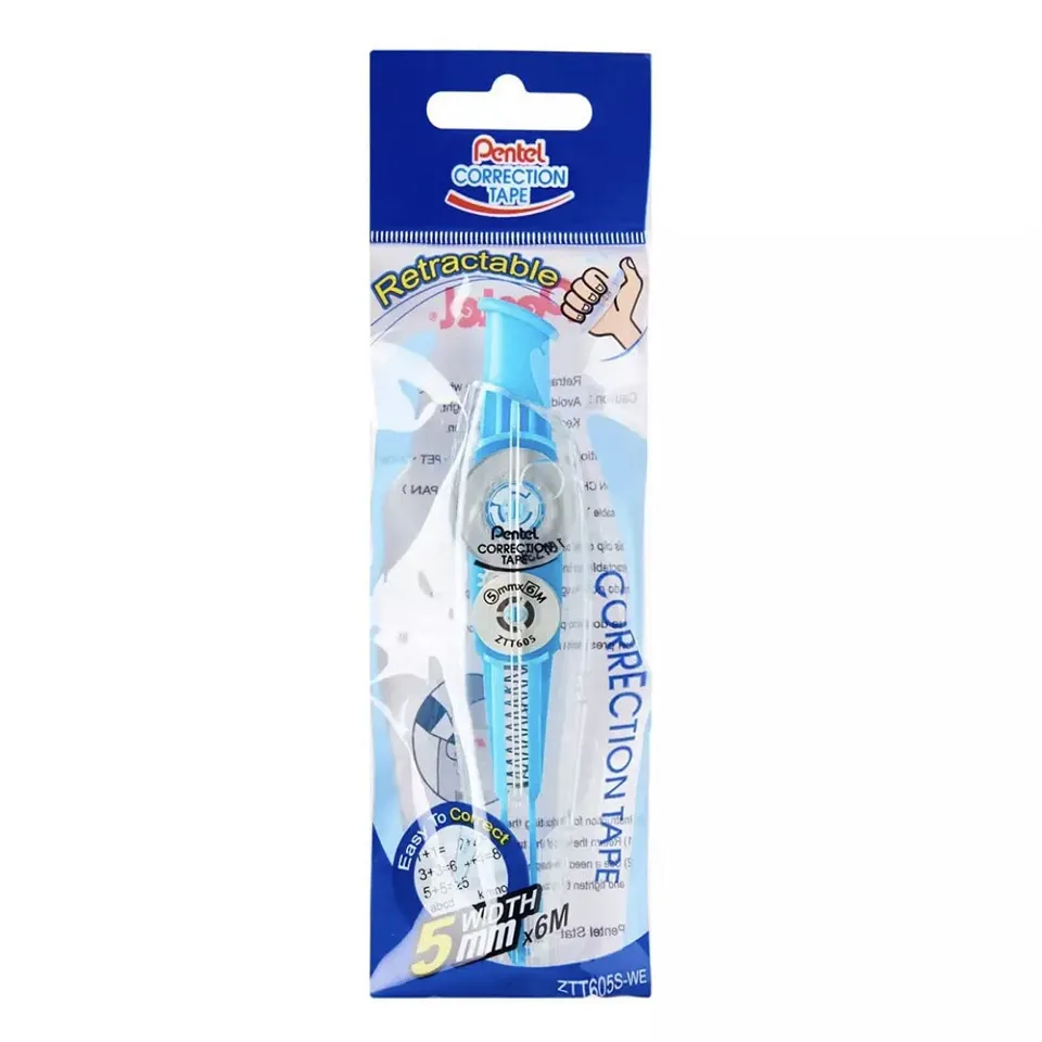 pentel-correction-tape-ztt605-ruban-correcteur-r-tractable-5-mm-x-6-m image 1