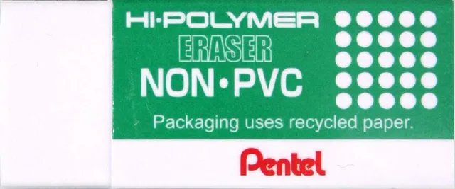 pentel-zetl07-gomme-plastique-pocket-4-3-x-1-8-cm-blanche-lot-de-48 image 1